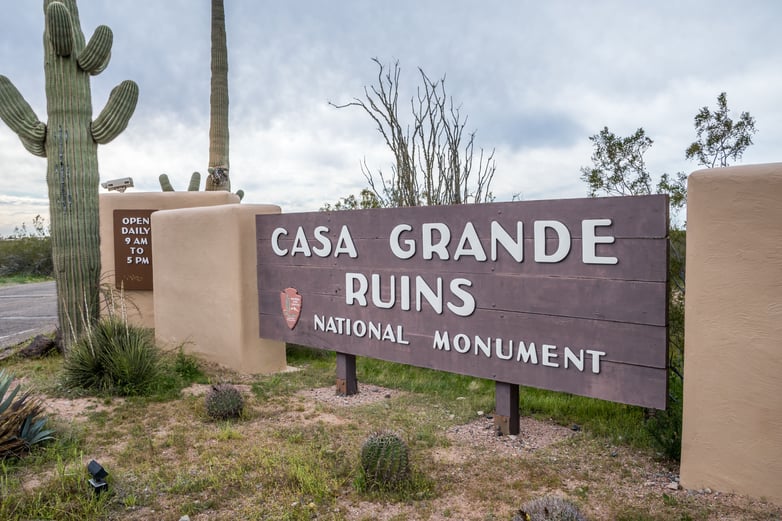 Casa Grande Ruins Sign